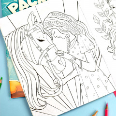 Книжка-раскраска «Девочки и животные» - Фото 3