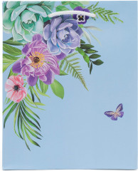 Пакет подарочный «Бабочка рядом с букетом» - Фото 1