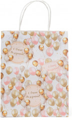 Пакет крафтовый «Праздничные шары ДР» - Фото 1