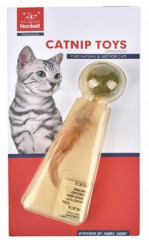 Игрушка для кошек «Шарик из мяты с перьям» - Фото 1