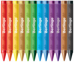 Мелки восковые (12 цветов) - Фото 1