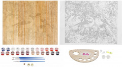 Набор для раскрашивания по номерам на дереве «Снегири» (40×50 см) - Фото 2