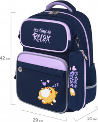 Рюкзак школьный с пеналом «Bored cat» - Фото 1