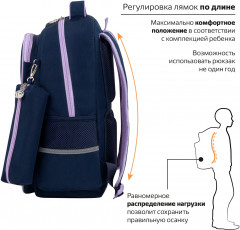 Рюкзак школьный с пеналом «Bored cat» - Фото 2