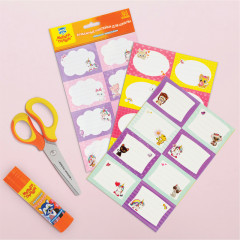 Набор бумажных наклеек для маркировки школьных принадлежностей «Милые зверушки» - Фото 5