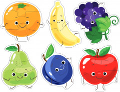 Пазлы-контуры мягкие «Фрукты» - Фото 1