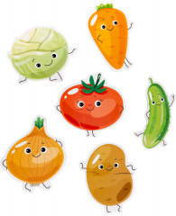 Пазлы-контуры мягкие «Овощи» - Фото 1
