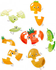 Пазлы-контуры мягкие «Овощи» - Фото 3