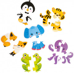 Пазлы-контуры мягкие «Зверята» - Фото 3