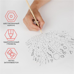 Набор карандашей чернографитных - Фото 5