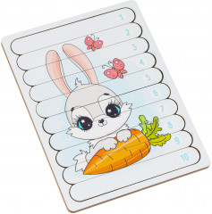 Пазл деревянный-палочки «Зайка» - Фото 2