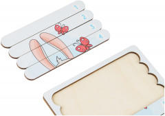 Пазл деревянный-палочки «Зайка» - Фото 5