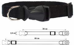 Ошейник для собак (капроновый, 35-55×2,5 см) - Фото 1