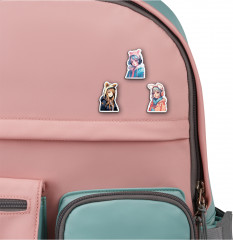 Набор значков деревянных «Girls with ears» - Фото 1