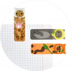 Набор стикеров-закладок пластиковых «Котики» - Фото 2