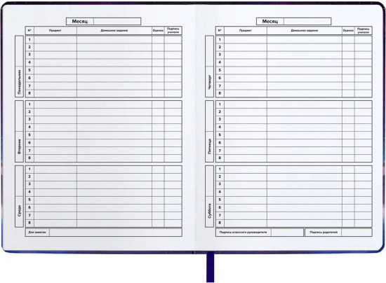 Дневник школьный «Девушка и луна»