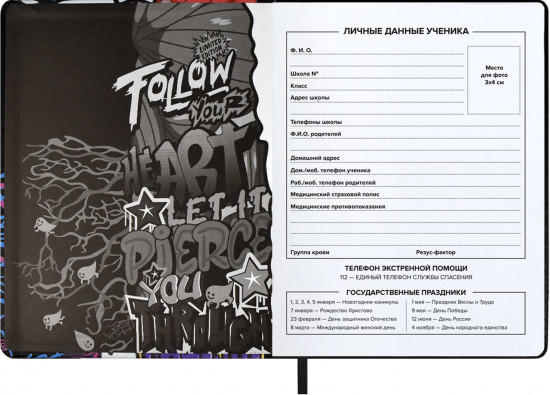 Дневник школьный «Скелетон стрит»