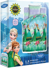 Комплект постельного белья «Анна и Эльза» (арт. 16037-1/16038-1, хлопок, 1,5-спальный, 1 наволочка 70×70) - Фото 1