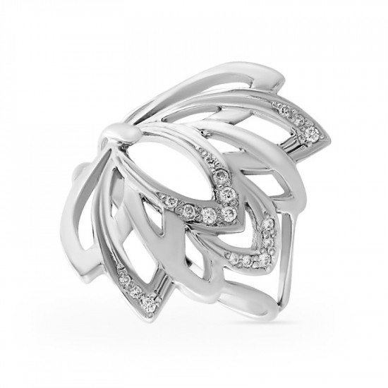 Кольцо из  серебра с бриллиантами