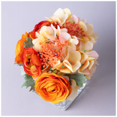 Букет искусственных цветов в вазе - Фото 1