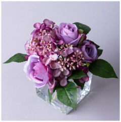 Букет искусственных цветов в вазе - Фото 1