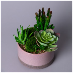 Цветок искусственный в горшке «Суккулент» - Фото 1
