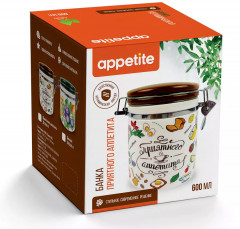 Банка керамическая с клипсой «Приятного аппетита» - Фото 1