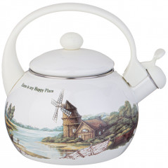 Чайник эмалированный со свистком - Фото 4