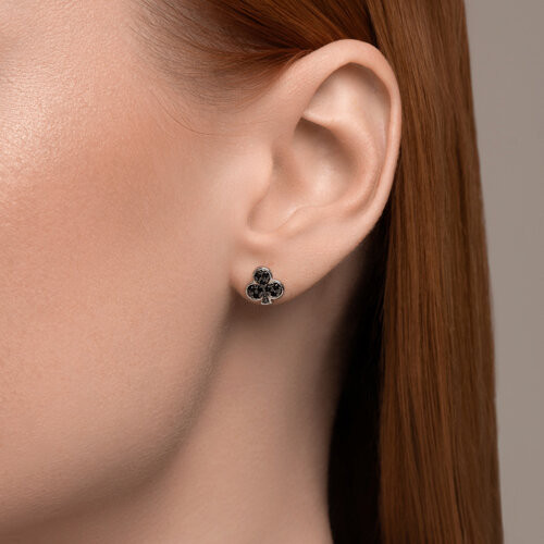 Серьги из серебра с фианитами