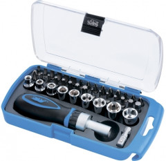 Набор: отвертка, биты, торцевые головки - Фото 1