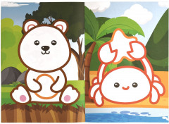 Раскраска детская с цветным контуром «Животные» - Фото 1