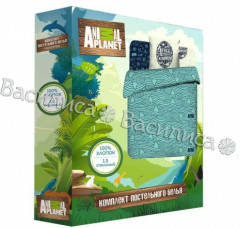 Детский комплект постельного белья «По волнам» (арт. 7616, 1,5-спальный, поплин, 1 наволочка 70х70) - Фото 1