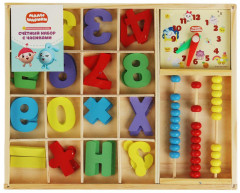 Игрушка деревянная «Счётный материал с часами» - Фото 1