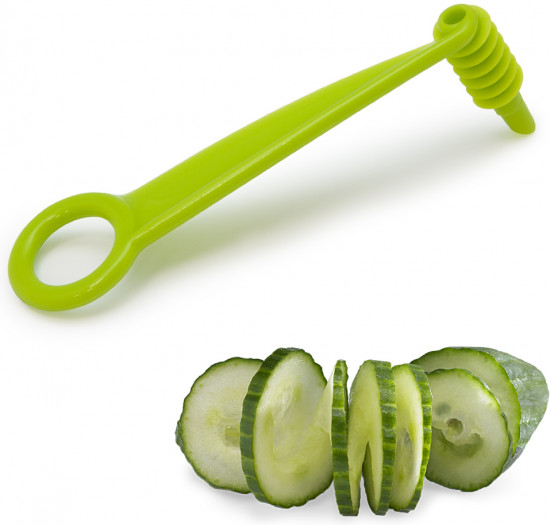 Нож-декоратор для спиральной нарезки (салатовый)