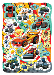 Вспыш и чудо-машинки. 100 наклеек (синяя) - Фото 1