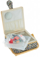 Шкатулка для рукоделия с подносом и набором для шитья - Фото 3