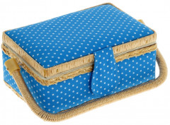 Шкатулка для рукоделия с подносом и набором для шитья - Фото 1