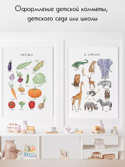 Набор из 10 постеров на русском языке для детей формат А4 без ламинирования 1-3 г. - Фото 1