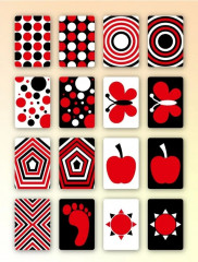 Карточки для новорожденных детей контрастные «Черно-красно-белые» - Фото 2