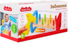 Игрушка развивающая «Забивалка. Радужные столбики» с молотком - Фото 1