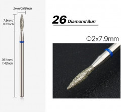 Фреза для ногтей алмазная «Пламя» - Фото 1