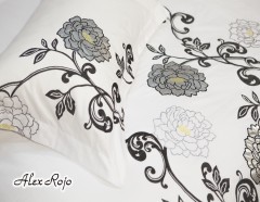 Комплект постельного белья с вышивкой "Valencia" (арт. DJ120, евро, сатин DeLuxe, 2 наволочки 48х74) - Фото 2