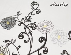 Комплект постельного белья с вышивкой "Valencia" (арт. DJ120, евро, сатин DeLuxe, 2 наволочки 48х74) - Фото 4