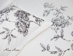 Комплект постельного белья с вышивкой "Sevilla" (арт. SJ164, евро, сатин DeLuxe, 2 наволочки 48х74) - Фото 1