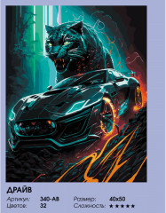 Картина по номерам «Драйв» - Фото 1