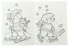 Весёлые раскраски «Лисичка на коньках» - Фото 1