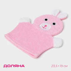 Мочалка-варежка детская «Зайка» - Фото 1