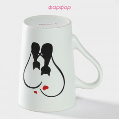 Кружка фарфоровая «Влюблённые коты» - Фото 2