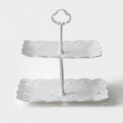 Блюдо-этажерка сервировочное двухъярусное «Вивьен» - Фото 1