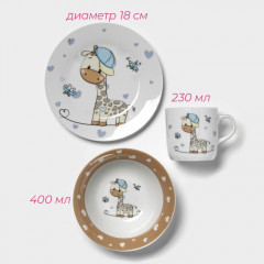 Набор детской посуды «Жирафик» - Фото 1